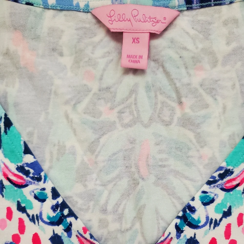 Lilly Pulitzer Ophelia Swing Dress in Blue Swish Skipped a Beach szXS